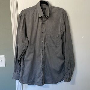 Jos. A Bank NWOT Traveler’s Collection Gray Button Down Long Sleeve Size Medium
